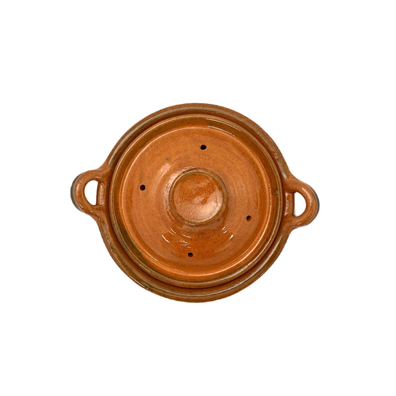 Ancient Cookware 0.125 Quarts Terracotta Round Dutch Oven