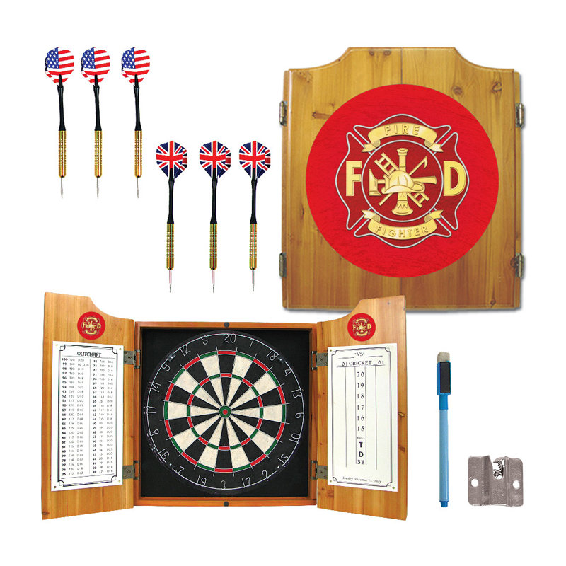 Armoire de jeu de fléchettes en bois moyen