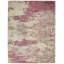 Tapis ivoire / rose à motif abstrait Adrieonna-592528140