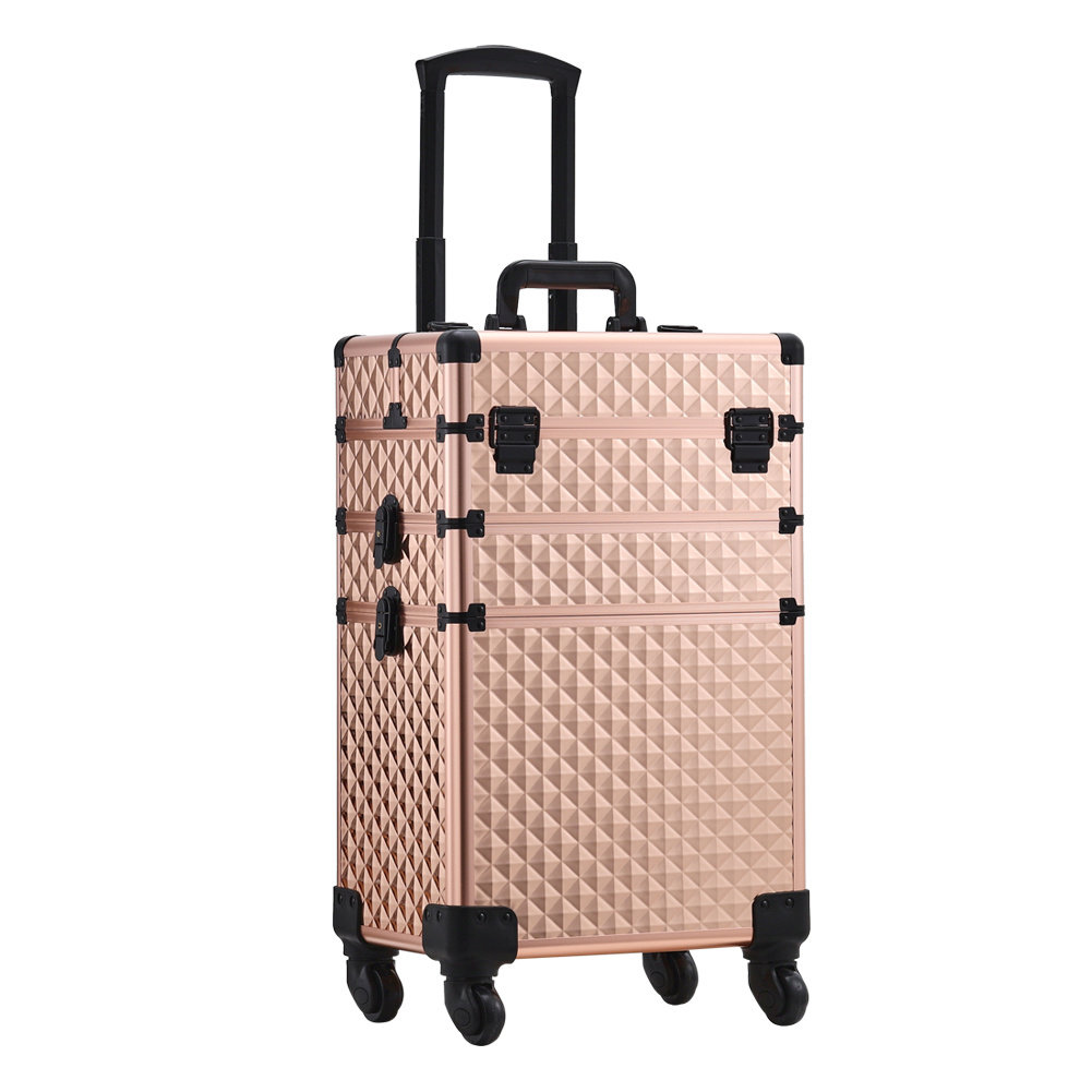 3 in 1 Portable Cosmetic Makeup Train Case