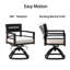 Fauteuil à bascule pivotant extérieur Ember Black (lot de 2). Structure légère en aluminium, dossier ergonomique, coussins en tissu.