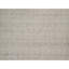 Tapis oriental blanc en mousseline de soie 8 pi x 8 pi à rayures verticales effet sel et poivre, tissé à la main, rond
