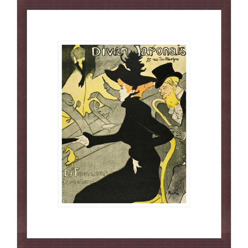 «Divan japonais» par Henri de Toulouse-Lautrec, impression giclée sur cadre, H 15,96 po x l 13,75 po