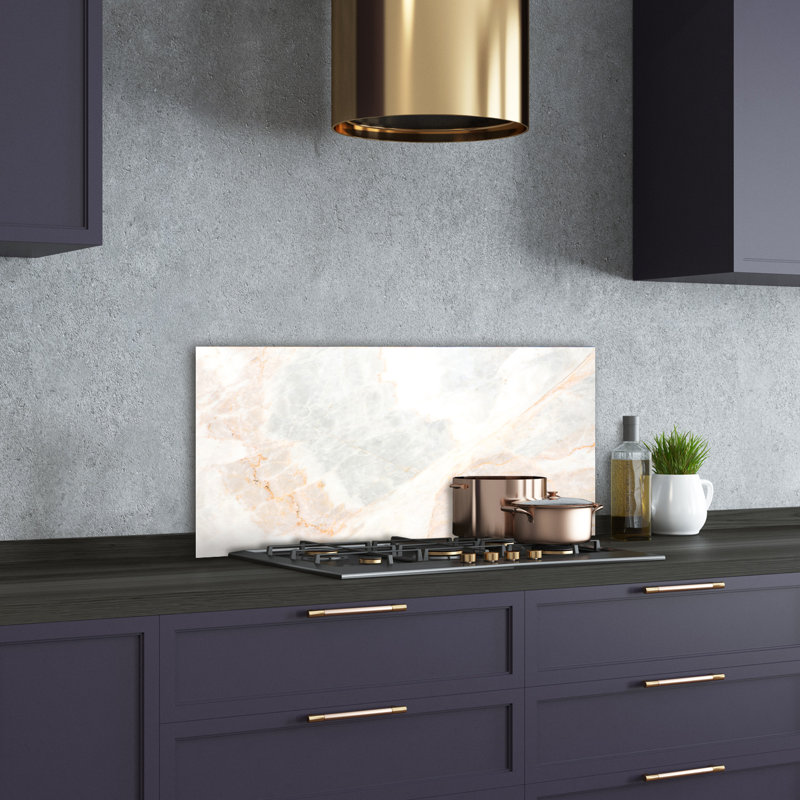 Bangaly 50cm W x 100cm L Glass Peel and Stick Panel
