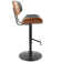 Aliane Swivel Upholstered Adjustable Height Counter Stool with Metal Frame