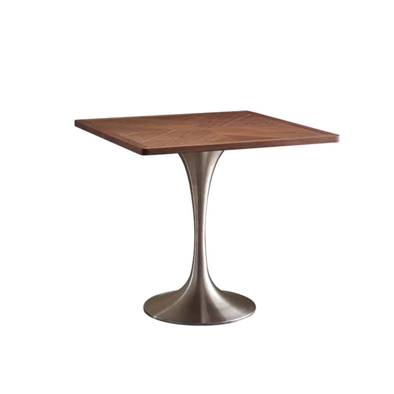 Brown Square Solid Wood Dining table, 29.53"H x 31.50"L x 31.50"W
