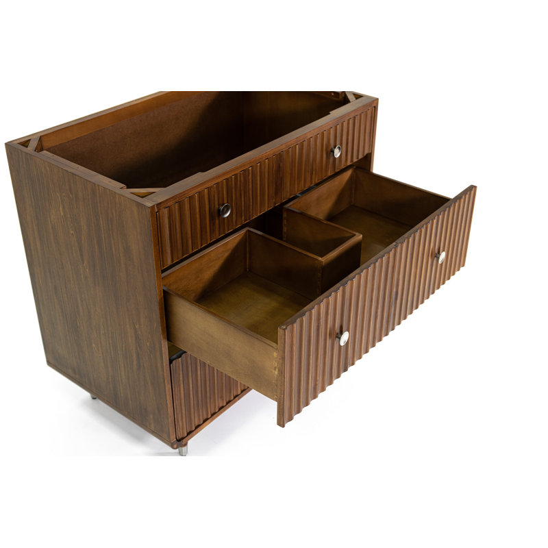 Kaiya Bay 36'' Fruitwood Single Freestanding Bathroom Vanity