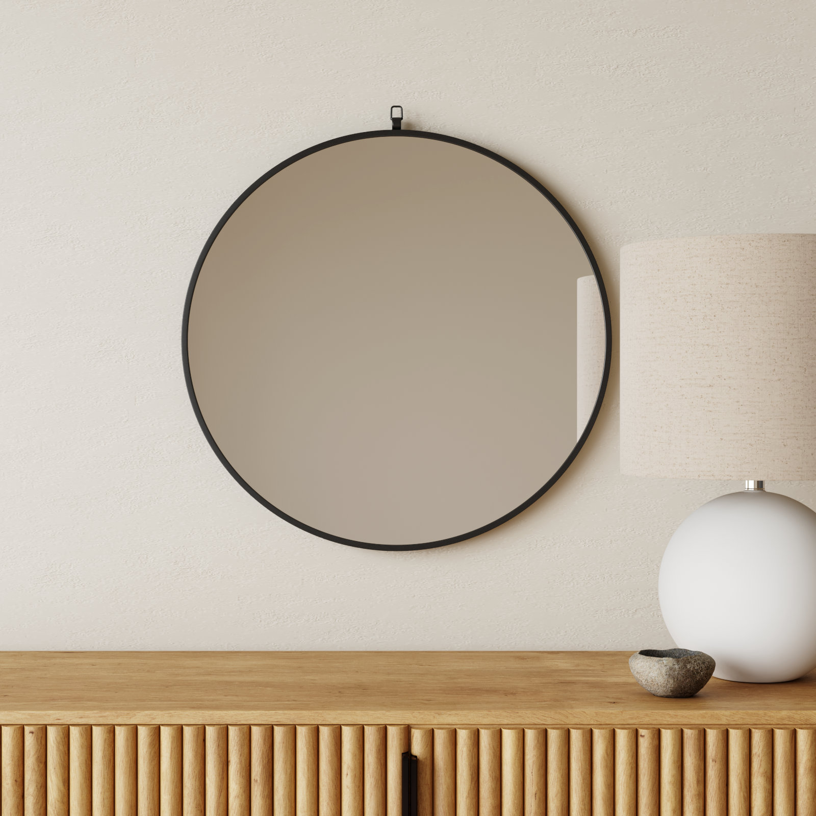 Cassie Accent Mirror, Black, 42" x 42"