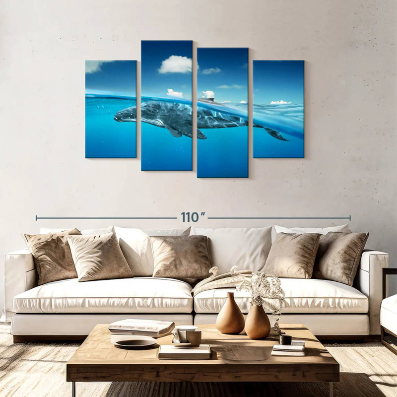 Brampt Whale Below The Surface, 48" H x 75" W