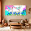«Birds Birds Flying Over Bluebells Reflection», ensemble de 3 impressions sur toile-1071501940