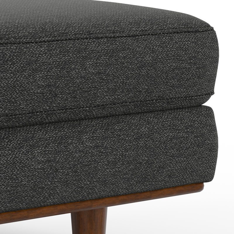 Charcoal Grey Fabric Lawson Sofa with Ottoman and Pillow-Top Arms