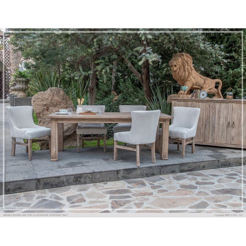 Chaise de salle à manger rembourrée en mélange de polyester Griselde