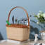 Porte-serviettes de table et organisateur Nantucket Ustensil Caddy Porte-serviette polyvalent en rotin, idéal pour la cuisine, les repas, les repas, les pique-niques