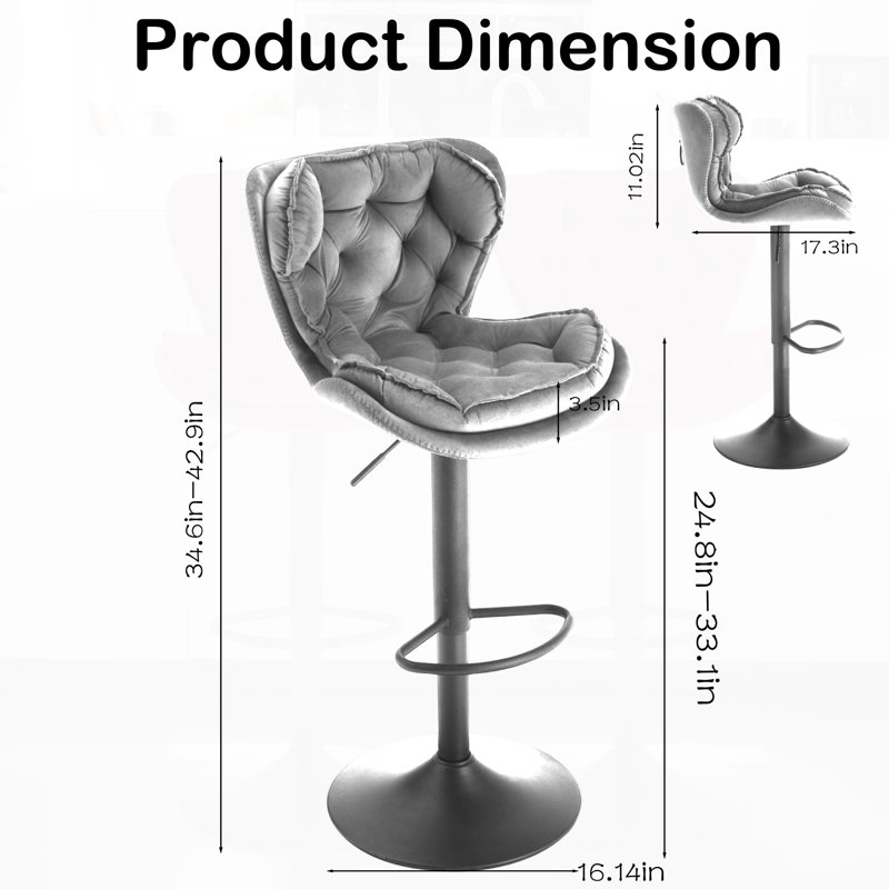 Ensemble de 2 tabourets de bar Modern
