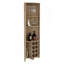 Armoire de coin Essential, trois tablettes, huit porte-bouteilles encastrés, deux tablettes latérales Macadamia-1574220246