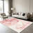 1PC Pink Floral Gold Frame Watercolor area rugs for Living Room, Soft and Comfortable, Suitable for all seasons, easy-to-maintain, machine washable Indoor floor mat, Under Table Farmhouse suitable for Bedroom, Dining Room, Entryway, Kitchen, Home-319541910