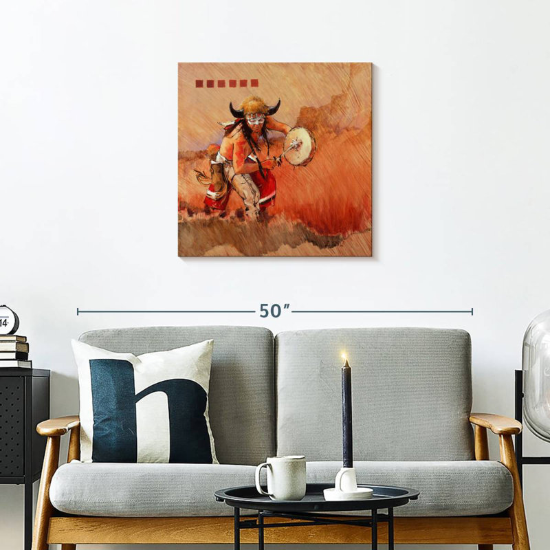 Lelar Buffalo Dance, 24" H x 24" W
