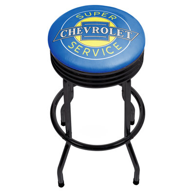 Chevy Super Service Swivel Upholstered Counter Stool
