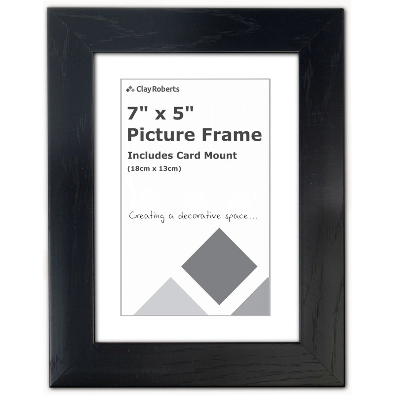 Matte Picture Frame with Mat, Black