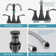 2-handle Bathroom Faucet with Drain Assembly