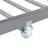 Metal-Constructed Bunk Bed with Trundle for Small Kids Bedroom, Cool Silver, Space-Saving Extra Sleeping Bed Frame