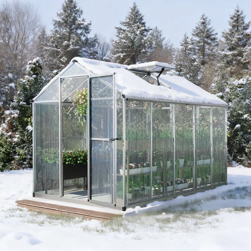 Walk-In Greenhouse, Silver, 6' W x 10' D