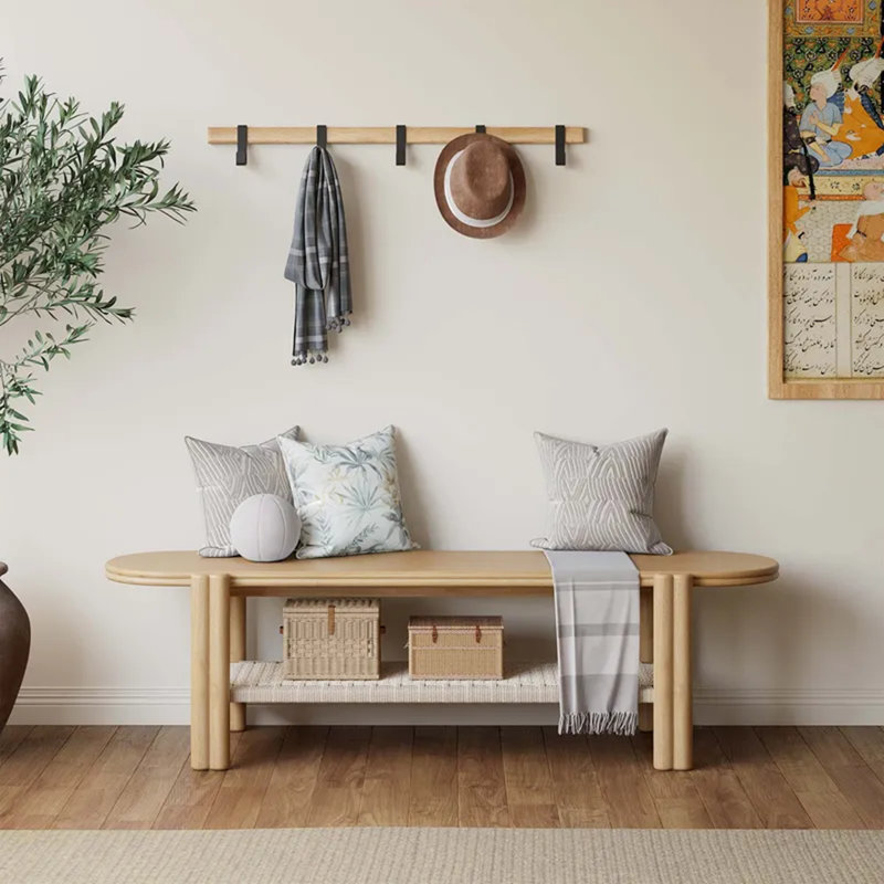 Banc de rangement (62,9 po), H 18,11 po x l 62,99 po x P 15,74 po, Brun
