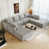 Gray Plush Corduroy Fabric