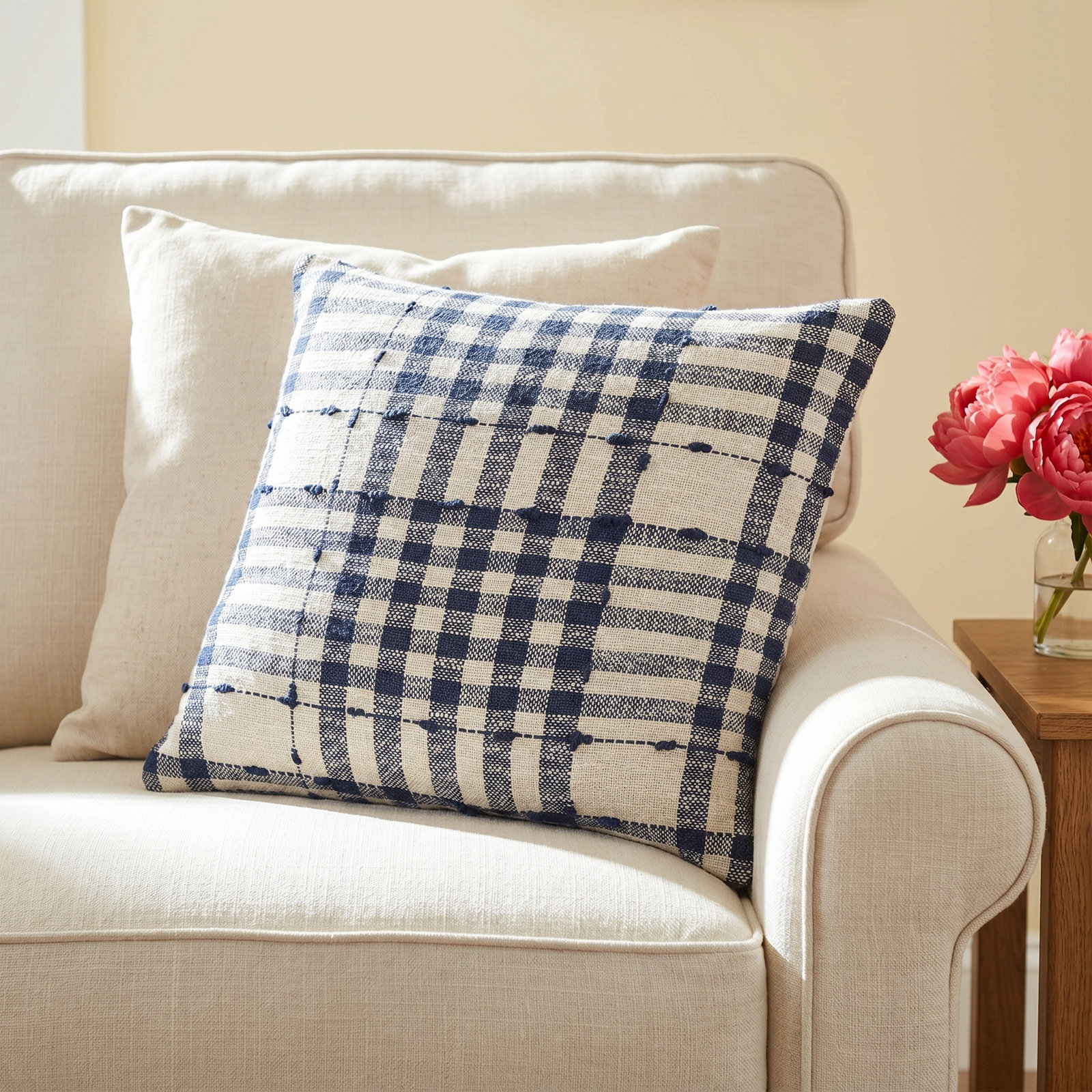 Marinette 18" x 18" Cotton Pillow Cover, 18" x 18"