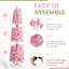 Arbre de Noël artificiel rose 7,5 pi