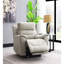Fauteuil inclinable électrique en cuir synthétique gris clair Marsha
