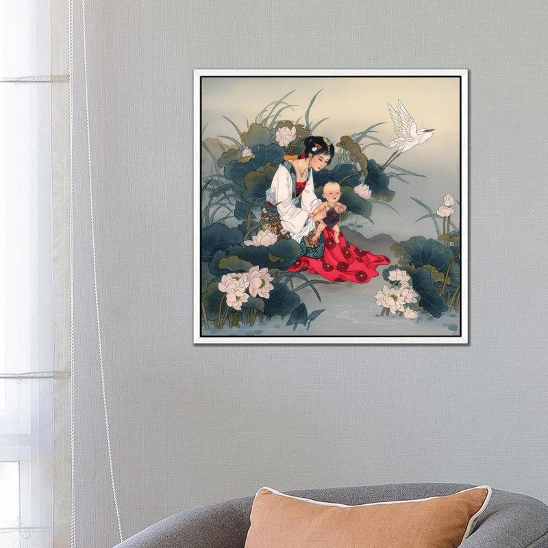His Fathers Eyes - Painting on Canvas, White Framed, 66.04 cm H x 66.04 cm W