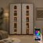 Vitrine avec portes, bibliothèque avec lumières DEL, vitrine pour objets de collection, salon, chambre à coucher, bureau