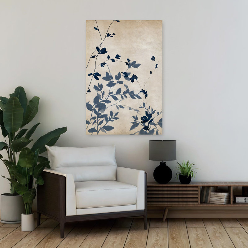 Indigo Leaves Touch II, H 36 po x l 24 po