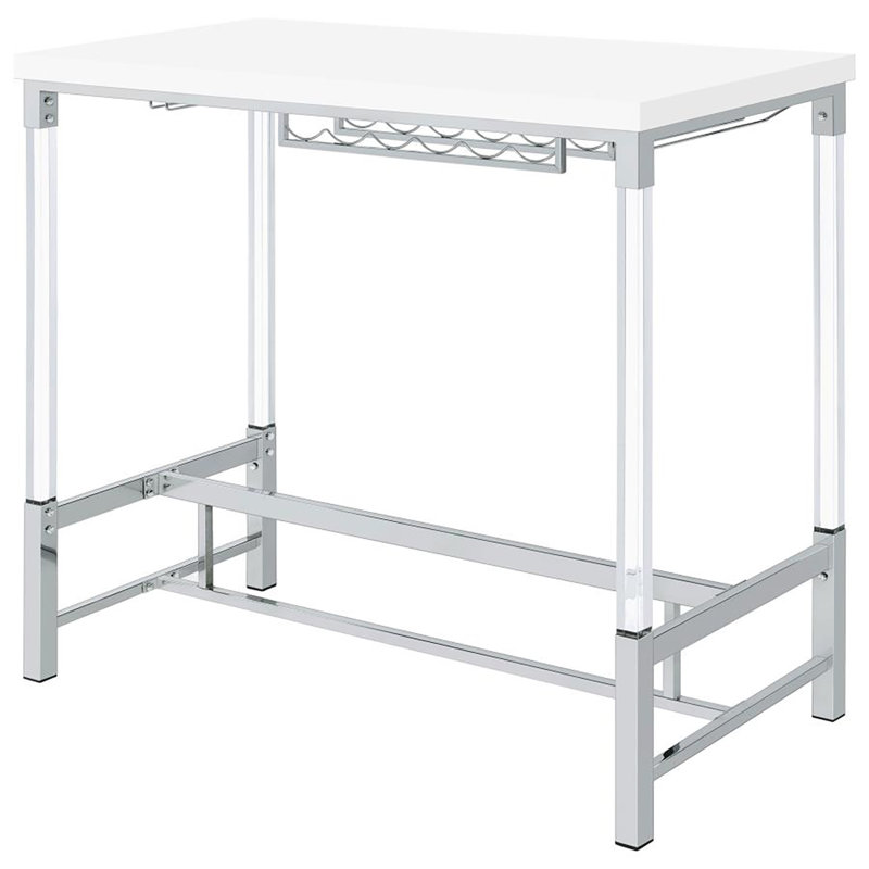 Collyn Acrylic Leg Bar Table