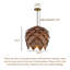 Luminaire suspendu en bois massif Wabi Sabi-376414397
