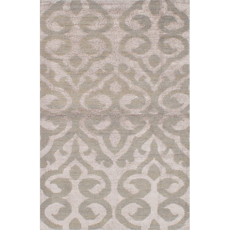 Tapis unique noué à la main des années 2010 de 5 pi 1 po x 7 pi 11 po beige Fjoralba