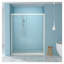 Porte de douche coulissante simple de 122 cm (L) x 183 cm (H) en argent brossé avec verre trempé de 6 mm (1/4 po)