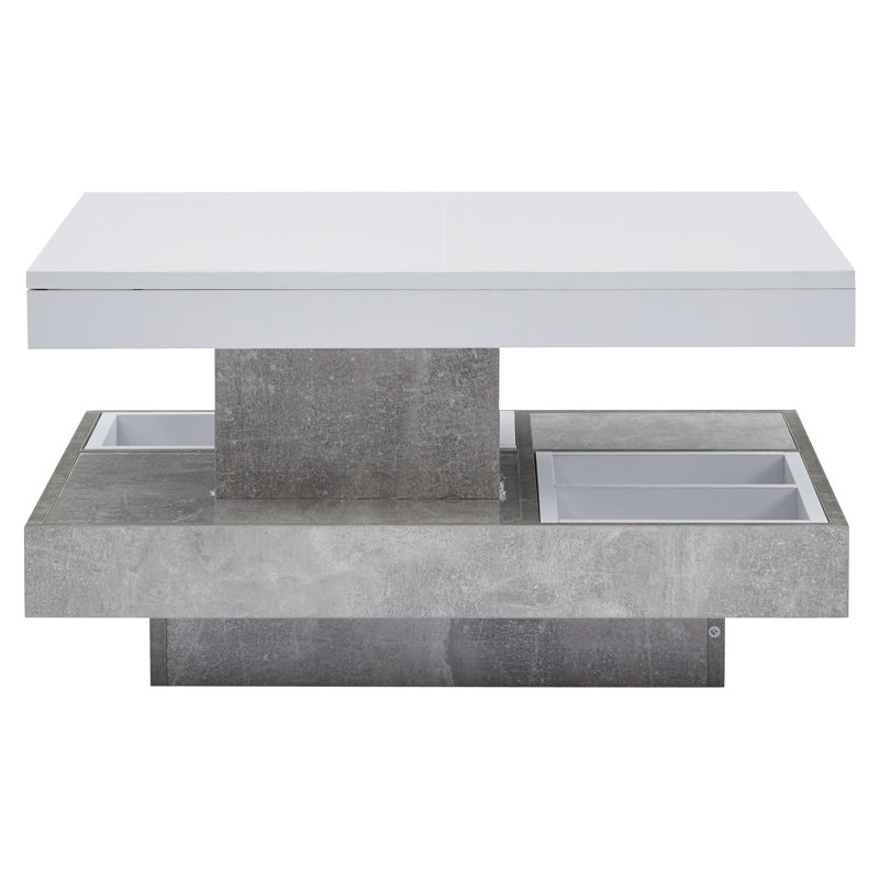 Coffee Table with Storage, Grey