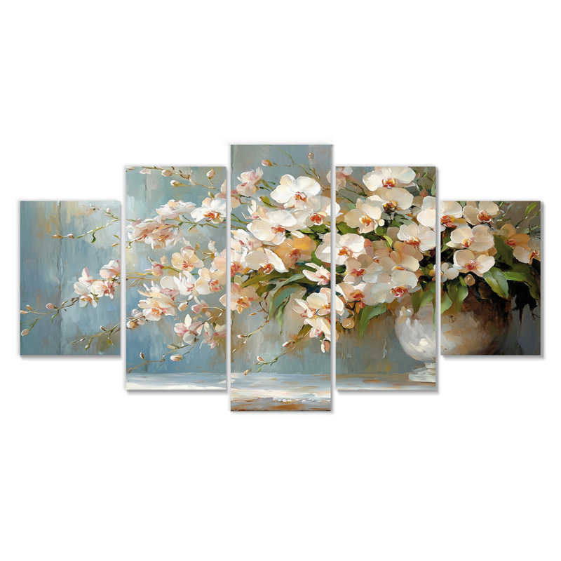 Harmonie des orchidées flottantes II - art mural harmonie - art mural traditionnel sur toile losange
