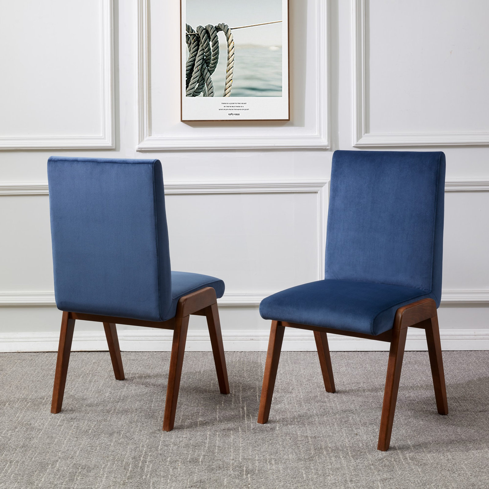 Orly Dining Chair, Navy Blue