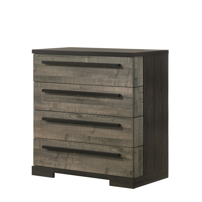 Mobilier de chambre à coucher 1 tiroir 4 pièces, Brun