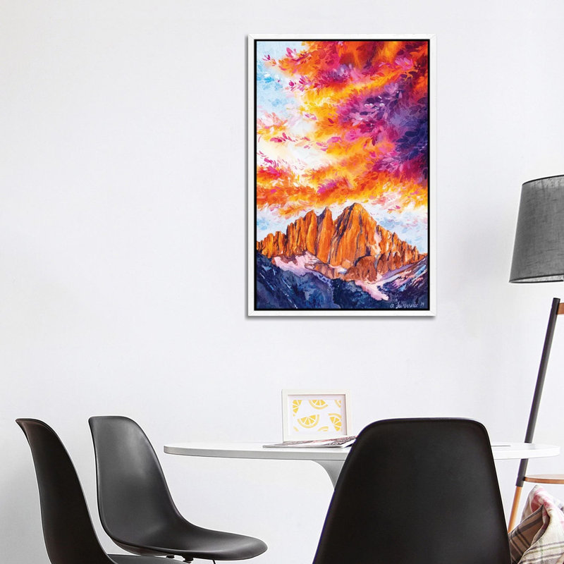 On Fire by Andrea Fairservice - Painting on Canvas, White Framed, 66.04 cm H x 45.72 cm W