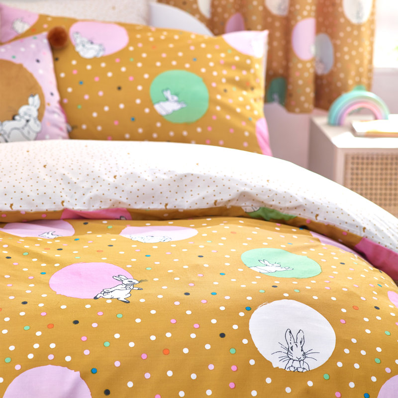 Dotty Peter Rabbit Cotton Blend Dots Duvet Cover Set with Pillowcases, 200 x 200 cm - 2 Standard
 Pillowcases