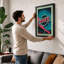 Neon Diner Sign Retro - Framed Print-2082753626-2082753625