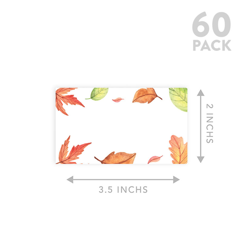 Cartes de position d'automne pour feuillage d'automne pour tables de fête de mariage, places assises pour porte-nom, paquet de 60