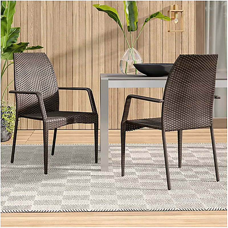 Chaises d'extérieur en osier, 54020 KD MP2, 2 chaises / ensemble