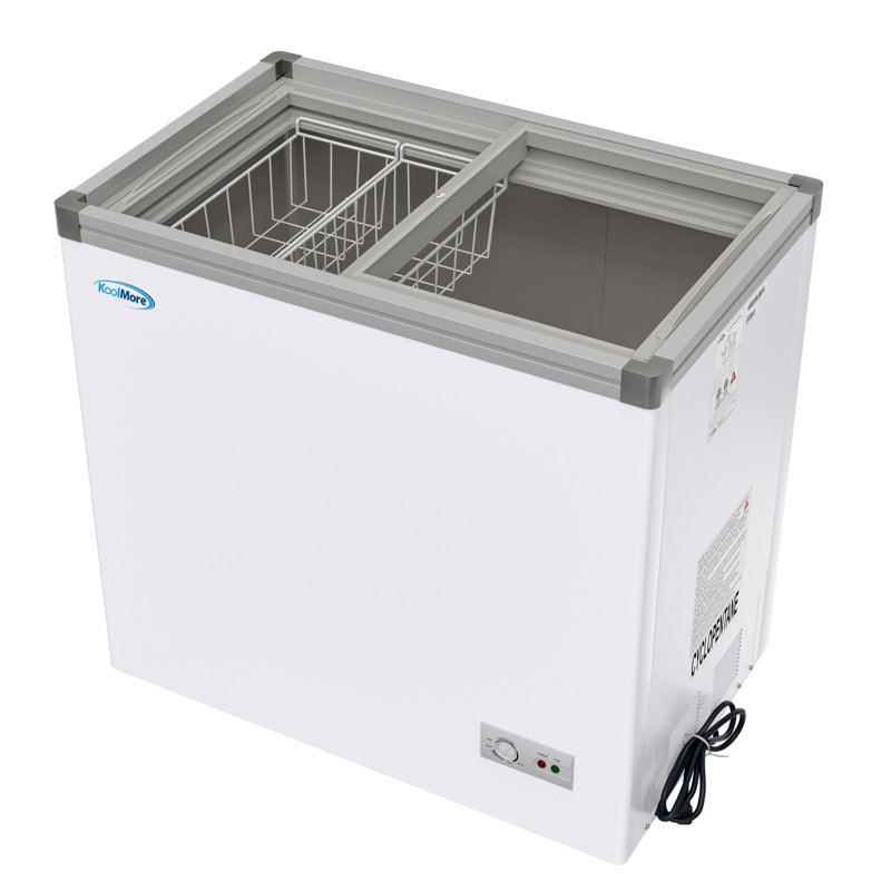 33 In. Flat Top Ice Cream Display Freezer - 7 cu ft