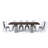Torian Oak Solid Wood Top Dining Table-1837240961
