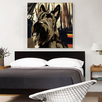 Scottish Terrier Dog Breed - reproduction d'art sur toile tendue